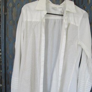 White Long Sleeve Tunic Blouse